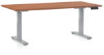 Rauman Masa inaltime reglabila OfficeTech D, 160 x 80 cm, bază gri, cireașă