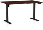 Rauman Masă înălțime reglabilă OfficeTech B, 140 x 80 cm, picioare negre, wenge