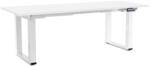 Rauman Masă înălțime reglabilă OfficeTech Strong 200 x 80 cm, picioare albe, alb