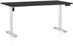 Rauman Masa inaltime reglabila OfficeTech B, 160 x 80 cm, bază albă, negru