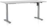 Rauman Masa inaltime reglabila OfficeTech A, 160 x 80 cm, bază gri, gri deschis