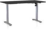 Rauman Masa inaltime reglabila OfficeTech A, 140 x 80 cm, bază gri, negru