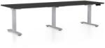 Rauman Masa inaltime reglabila OfficeTech Long, 240 x 80 cm, bază gri, negru
