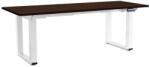Rauman Masă înălțime reglabilă OfficeTech Strong 200 x 80 cm, picioare albe, wenge