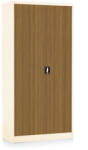 Rauman Dulap metalic universal cu imitație de lemn, 90 x 40 x 185 cm, încuietoare cu cilindru, nuc / ral 9003 (C01-C; W-2; RAL9003) Dulap arhivare