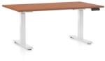 Rauman Masa inaltime reglabila OfficeTech D, 120 x 80 cm, bază albă, cireașă