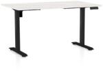 Rauman Masă înălțime reglabilă OfficeTech B, 120 x 80 cm, picioare negre, frasin alb