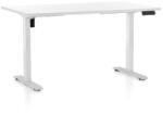 Rauman Masa inaltime reglabila OfficeTech B, 140 x 80 cm, bază albă, alb