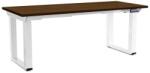 Rauman Masă înălțime reglabilă OfficeTech Strong 180 x 80 cm, picioare albe, nuc