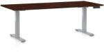 Rauman Masă înălțime reglabilă OfficeTech D, 180 x 80 cm, picioare gri, wenge