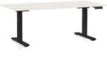 Rauman Masă înălțime reglabilă OfficeTech C, 160 x 80 cm, picioare negre, frasin alb