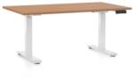 Rauman Masa inaltime reglabila OfficeTech D, 120 x 80 cm, bază albă, fag