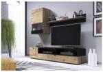 Halmar Set mobilier living Aise, stejar lefkas / negru (V-PL-SNAP-LEFKAS)