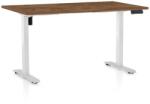 Rauman Masă înălțime reglabilă OfficeTech B, 140 x 80 cm, picioare albe, stejar silverjack