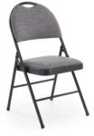 Halmar Scaun pliabil Dover, gri / negru (V-CH-K/566-KR-CZARNY/POPIEL)