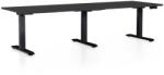 Rauman Masa inaltime reglabila OfficeTech Long, 240 x 80 cm, bază neagră, negru
