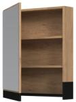 Halmar Dulap cu oglindă suspendat Stokes 60 cm, argint / stejar auriu (V-PL-DUESA-SLU-60)