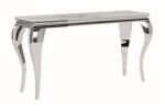SIGNAL MEBLE Masa de bucaterie Prince II 150 x 90 cm, marmura/argint (PRINCECBCH150)