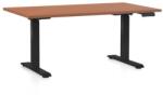 Rauman Masa inaltime reglabila OfficeTech C, 120 x 80 cm, bază neagră, cireașă