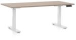 Rauman Masa inaltime reglabila OfficeTech C, 160 x 80 cm, bază albă, stejar