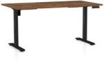Rauman Masă înălțime reglabilă OfficeTech B, 160 x 80 cm, picioare negre, stejar silverjack