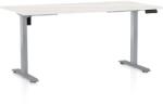 Rauman Masă înălțime reglabilă OfficeTech B, 160 x 80 cm, picioare gri, frasin alb