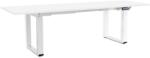 Rauman Masă înălțime reglabilă OfficeTech Strong 240 x 80 cm, picioare albe, alb