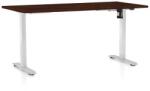 Rauman Masă înălțime reglabilă OfficeTech A, 160 x 80 cm, picioare albe, wenge