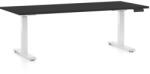 Rauman Masa inaltime reglabila OfficeTech D, 180 x 80 cm, bază albă, negru
