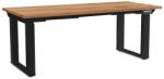 Rauman Masă înălțime reglabilă OfficeTech Strong 180 x 80 cm, picioare negre, stejar kraft