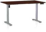 Rauman Masă înălțime reglabilă OfficeTech B, 140 x 80 cm, picioare gri, wenge