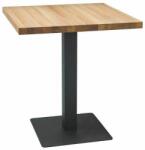 SIGNAL MEBLE Masă de bucătărie Puro 60 x 60 cm - plăci aglomerate, stejar / negru (PUROLAMD60)