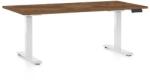 Rauman Masă înălțime reglabilă OfficeTech C, 160 x 80 cm, picioare albe, stejar silverjack