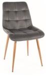 SIGNAL MEBLE Scaun de bucaterie Chic D Velvet, gri (CHICDVDSZ)