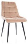 SIGNAL MEBLE Scaun de bucaterie Chic Velvet, bej/negru (CHICVCBE)