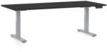Rauman Masa inaltime reglabila OfficeTech D, 180 x 80 cm, bază gri, negru