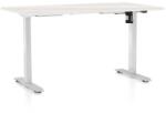 Rauman Masă înălțime reglabilă OfficeTech A, 120 x 80 cm, picioare albe, frasin alb