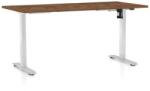 Rauman Masă înălțime reglabilă OfficeTech A, 160 x 80 cm, picioare albe, stejar silverjack