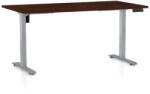 Rauman Masă înălțime reglabilă OfficeTech B, 160 x 80 cm, picioare gri, wenge