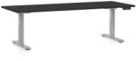 Rauman Masa inaltime reglabila OfficeTech D, 200 x 80 cm, bază gri, negru