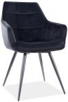 SIGNAL MEBLE Scaun de bucaterie Lilia Velvet, negru (LILIAVCC)