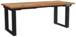 Rauman Masă înălțime reglabilă OfficeTech Strong 180 x 80 cm, picioare negre, stejar auriu