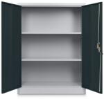 Rauman Dulap metalic universal mediu, 90 x 40 x 120 cm, încuietoare cilindru, antracit - ral 7016 - rauman24 - 949,00 RON Dulap arhivare