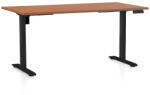 Rauman Masa inaltime reglabila OfficeTech B, 160 x 80 cm, bază neagră, cireașă