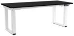Rauman Masă înălțime reglabilă OfficeTech Strong 180 x 80 cm, picioare albe, negru