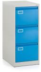 Rauman Dosar metalic A4 - 3 sertare, 45, 5 x 62 x 101, 5 cm, încuietoare cilindru, albastru - ral 5012 Dulap arhivare