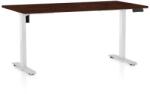 Rauman Masă înălțime reglabilă OfficeTech B, 160 x 80 cm, picioare albe, wenge