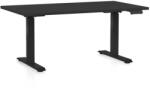 Rauman Masa inaltime reglabila OfficeTech D, 140 x 80 cm, bază neagră, negru