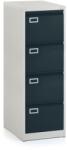 Rauman Dosar metalic A4 - 4 sertare, 45, 5 x 62 x 132 cm, incuietoare cilindru, antracit - ral 7016 Dulap arhivare