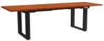 Rauman Masă înălțime reglabilă OfficeTech Strong 240 x 80 cm, picioare negre, cireș